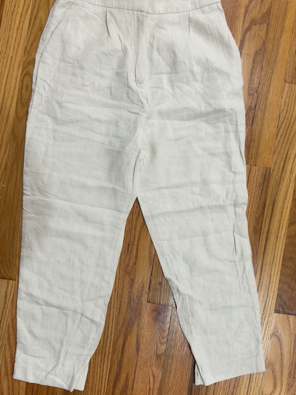 H&M Cream Women Casual Tapered Pants